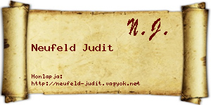 Neufeld Judit névjegykártya